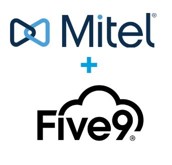 Mitel and Five9 logos