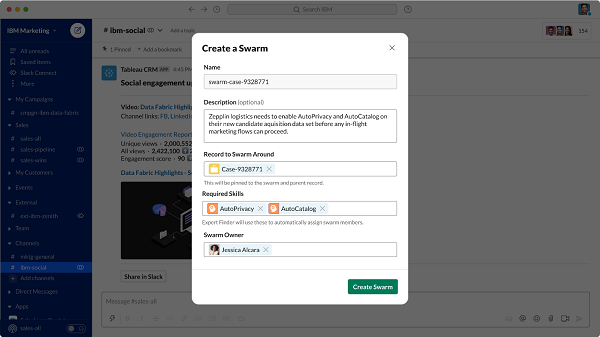 How to create a case swarm with Slack in Salesforce