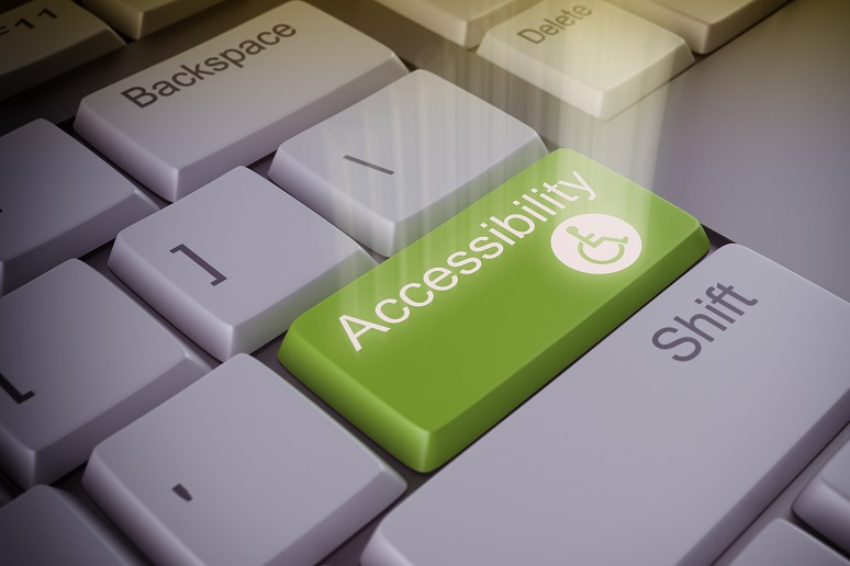 A button that says "accessibility"