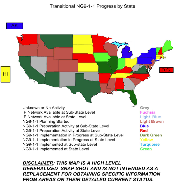 NG911 by state