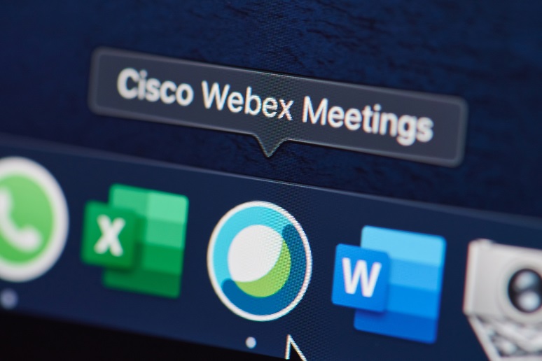 Cisco Webex Meeting on a display bar