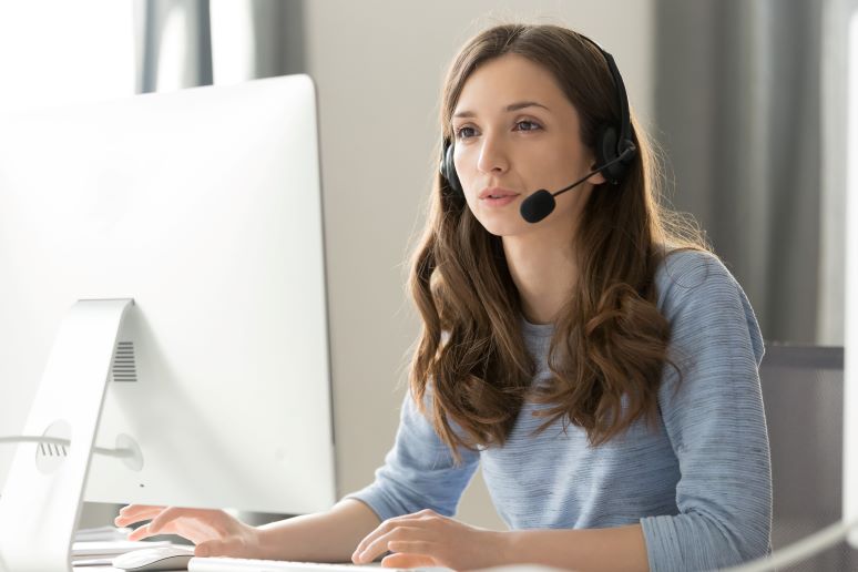 Contact center agent working from home