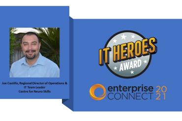 Picture of IT Heroes Award logo and recipient Joe Castillo