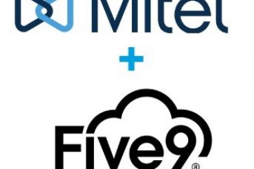 Mitel and Five9 logos