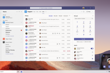 Screen grab of voice-enabled channels in Microsoft Teams