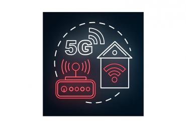 Diagram showing 5G fixed wireless at a residence
