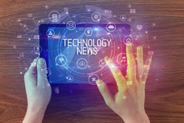 Technology news on a tablet