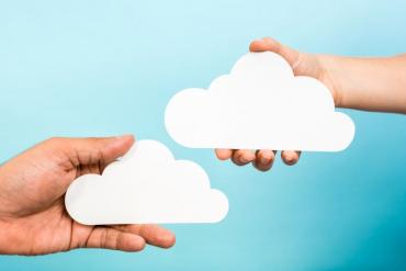 Two clouds showing concept of cloud integration