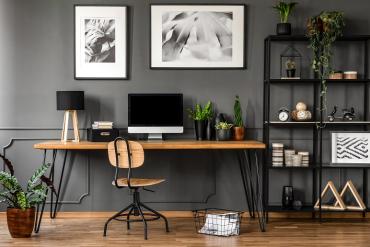 A modern-looking home office