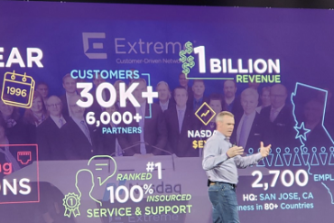 Extreme CEO at customer event