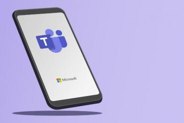 A smartphone with Microsoft Teams on it