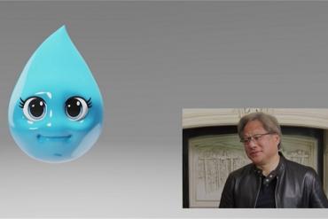Picture of Nvidia CEO and Misty, the chatbot