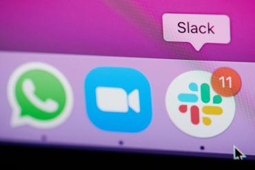 Zoom and Slack icons