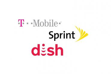 T-Mobile, Sprint, Dish logos