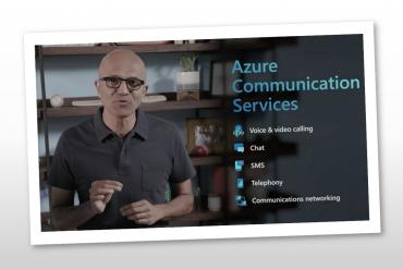Satya Nadella, Microsoft CEO, introducing Azure Communication Services