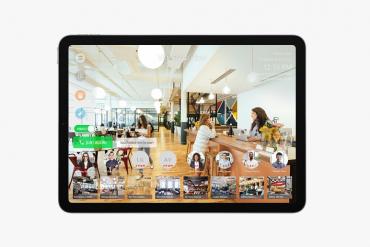 Collaboration Squared's Video Window Remote on a tablet