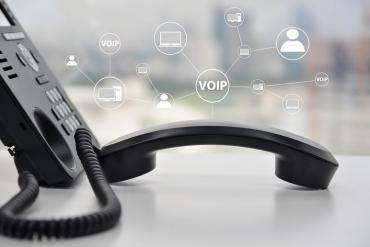 A VoIP phone off the hook