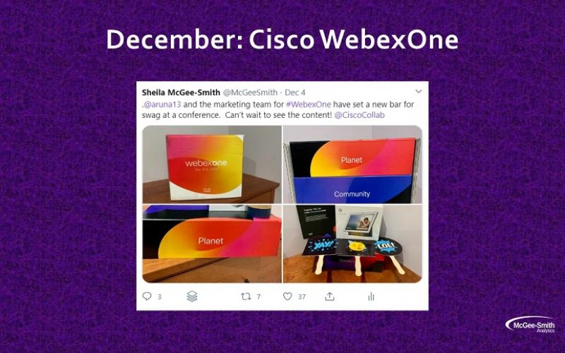 Tweet about Cisco WebexOne event