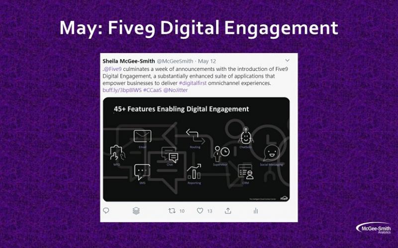 Tweet showing digital engagement features