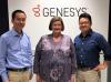 The blogger pictured with Genesys Japan execs