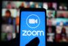 Zoom logo on phone screen